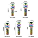 Titanium Alloy Stem Bolt M5 Road Bike Mountain Bike Fixed Gear Bike Disc Brake Caliper Disc Brake Mount Brake Lever Bolt