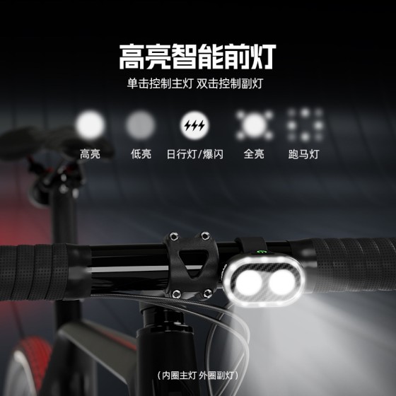 自行车车灯前灯智能感应公路车山地车尾灯双灯夜骑装备