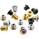 钛合金牙盘钉螺丝小轮公路自行车山地车单双盘钉螺丝柱螺母