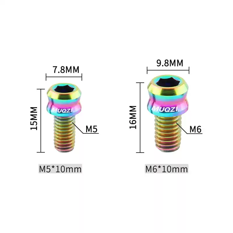 钛合金螺丝M5/M6C刹后拨变速器压线短螺丝自行山地公路车V刹夹器