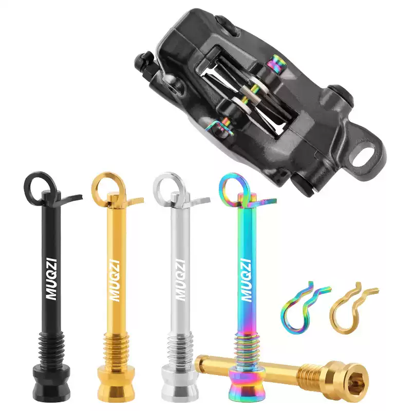 自行车油碟来令片插销螺丝钛合金XT XTR碟刹夹器公路车M4固定螺纹