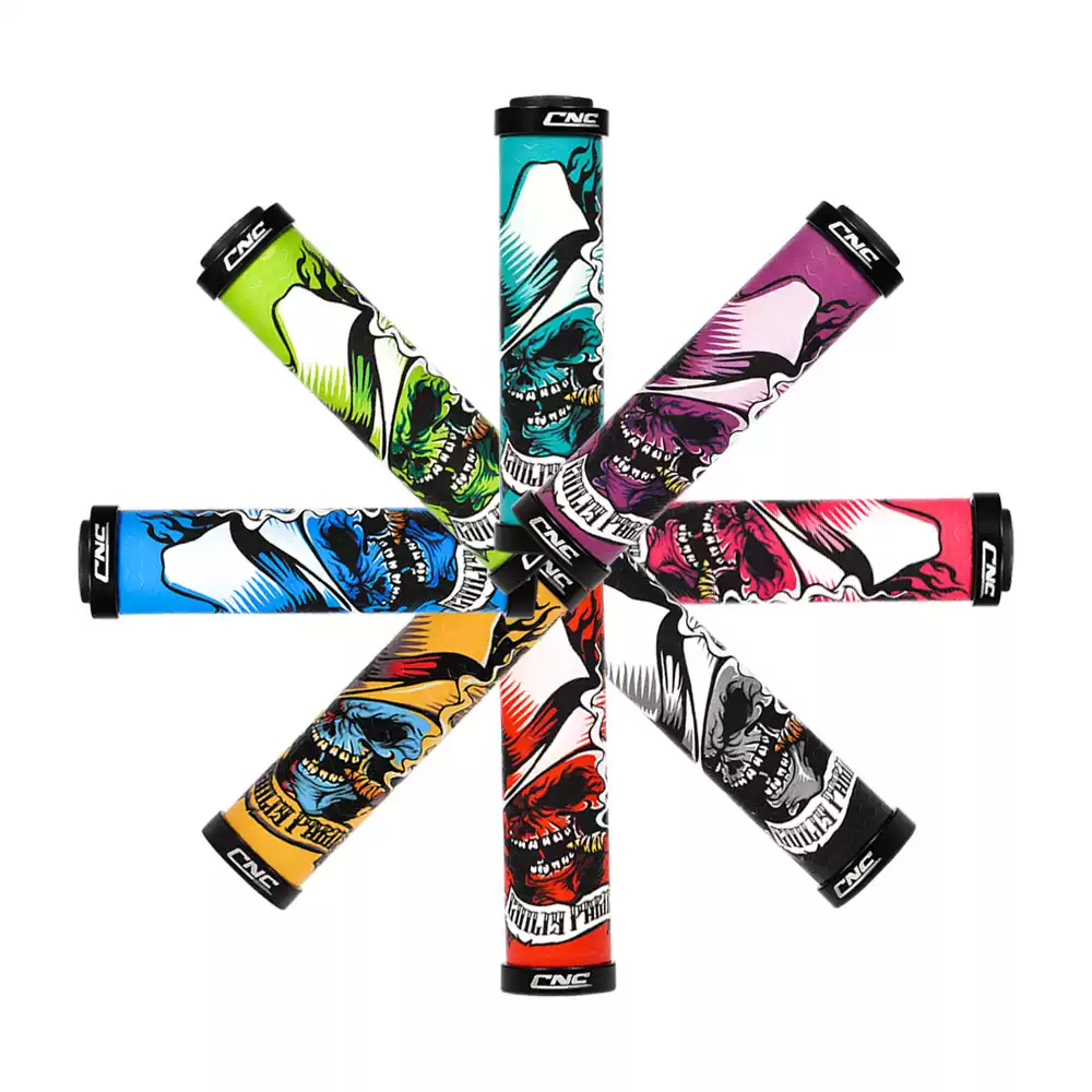 山地车自行车把套印花双变锁死把套死飞防滑减震海盗把套骑行配件