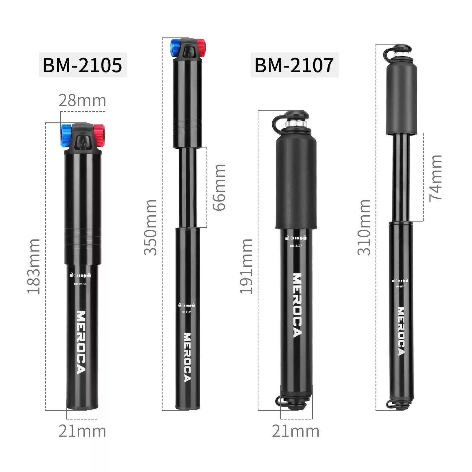 自行车便携铝合金打气筒美法嘴双头抗压山地单车骑行装备