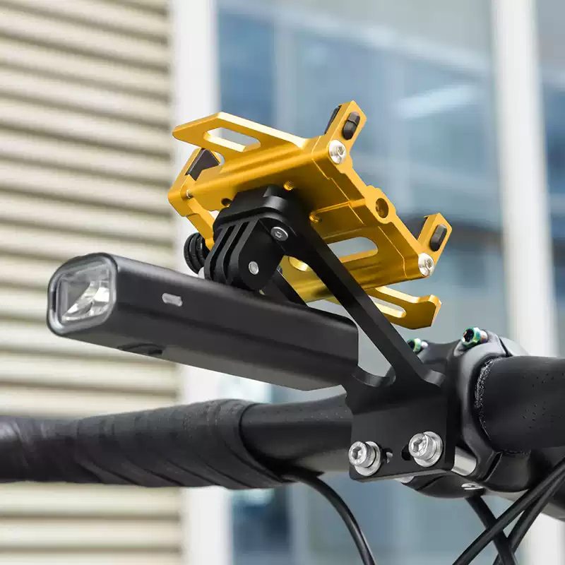 自行车手机支架一体车灯运动相机把立公路山地车旋转导航支架骑行