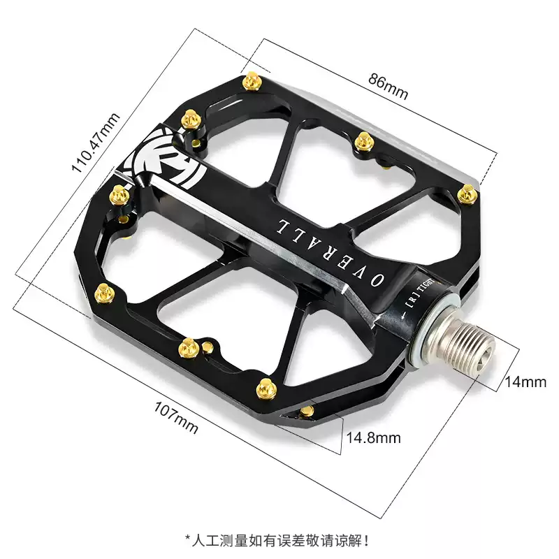 山地车脚踏折叠车铝合金自行车脚踏板CNC三培林大轴承防滑脚蹬子