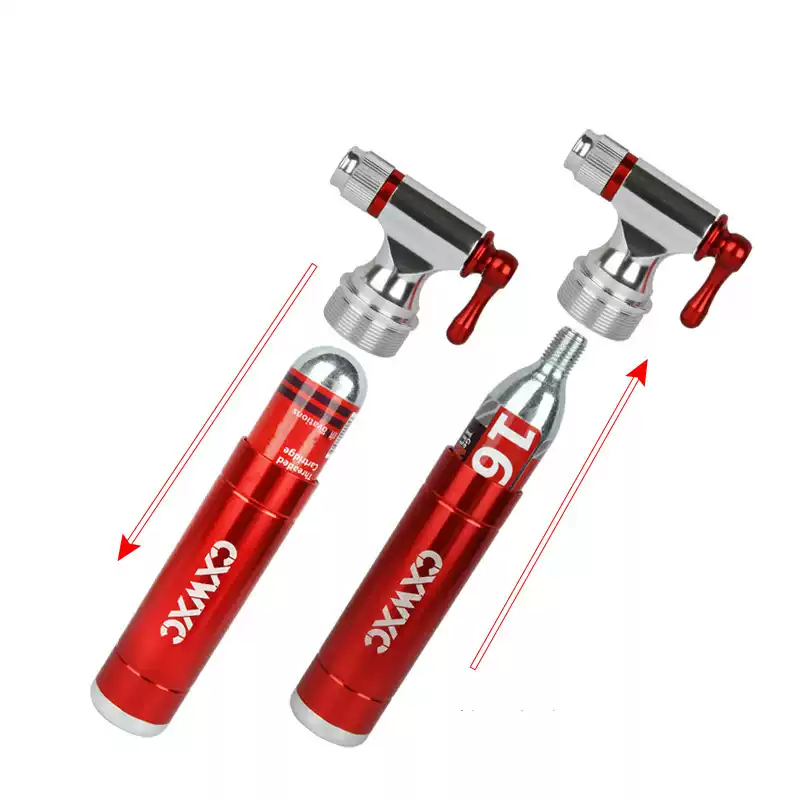 便携式CO2小钢瓶快速充气嘴铝合金美法嘴通用自行车骑行装备