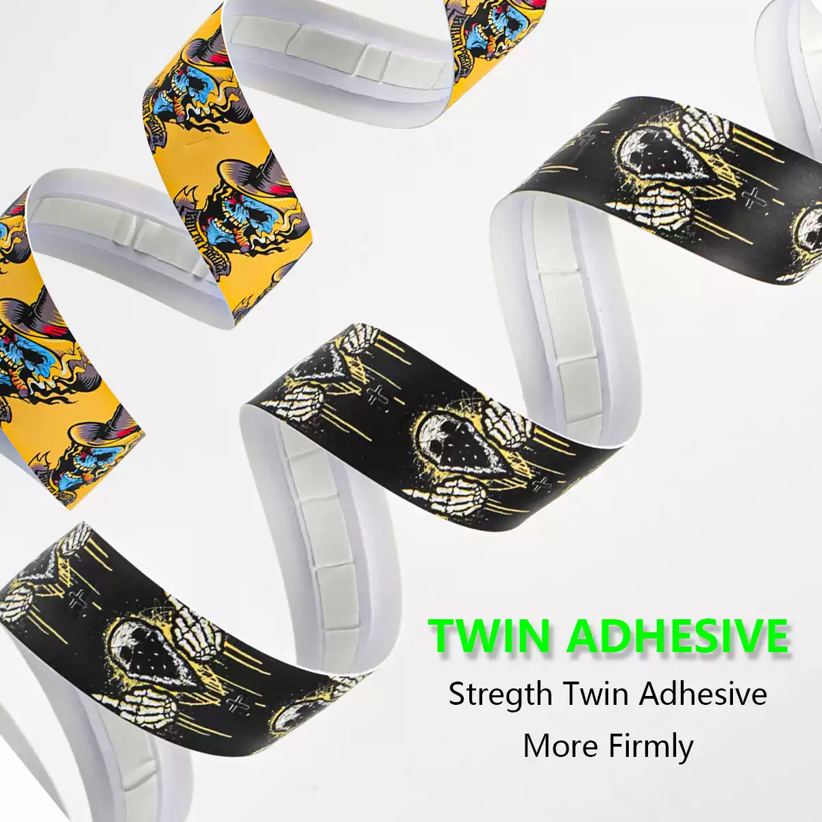 自行车把带国风防滑牛角弯缠绕把带死飞长绑带印花骑行配件